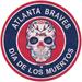 Atlanta Braves 12'' Sugar Skull Circle Sign