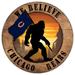 Chicago Bears 12'' We Believe Bigfoot Circle Sign