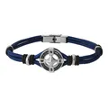 Runda – Bracelet en acier inoxydable pour hommes chaîne ajustable motif boussole corde tressée