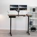 Vivo Height Adjustable Standing Desk Wood/Metal in Black/Brown | 59 W x 23.6 D in | Wayfair DESK-KIT-1B6N-A2