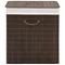 vidaXL Bamboo Laundry Bin Rectangular Dark Brown - 20.4