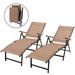 Outdoor Folding Chaise Lounge Chair,Patio Textilene Reclining Lounge Chair