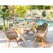 Bayou Breeze Rattan Lounge Dining Chair Set Of 2 Wicker/Rattan in Brown | 33.5 H x 27 W x 35 D in | Outdoor Furniture | Wayfair