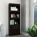 Latitude Run® 70.8" H x 24.88" W Standard Bookcase Wood in White/Black | 70.8 H x 24.88 W x 10.23 D in | Wayfair F5EC24D5F5E44D41862D5F466B2AF4DE