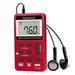 Retekess V112 AM FM Portable Pocket Radio Digital Tuning Stereo Volume with Earphone Rechargeable Battery for Walking Gym (Red)