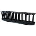 Used-Like New Cooper SB87019S1FB 19-inch Horizontal Cable Manager with Cover - 1-Rack Unit - Rack Mount - 14 Gauge Steel - Black