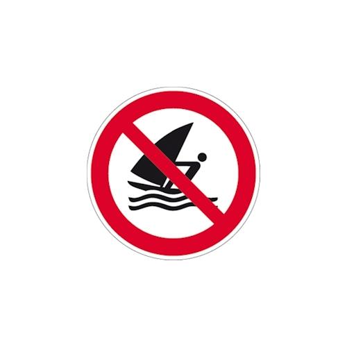 Schild Windsurfen verboten ISO 20712-1, Alu, Ø 400 mm
