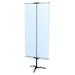 Testrite Visual Products Classic Banner Stands 36 in. Classic Banner Stand with Travel Base- Silver