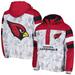 Men's Starter White/Cardinal Arizona Cardinals Thursday Night Gridiron Raglan Half-Zip Hooded Jacket