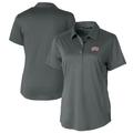 Women's Cutter & Buck Gray UNLV Rebels Prospect Textured Stretch Polo