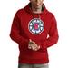 Men's Antigua Red LA Clippers Team Logo Victory Pullover Hoodie