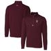 Men's Cutter & Buck Maroon Southern Illinois Salukis Traverse Stretch Quarter Zip-Pullover Top