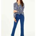 Lilly Pulitzer Jeans | Lilly Pulitzer Nwt South Ocean Crop Flare Jeans Bay Ave Wash Size 2 | Color: Tan | Size: 2
