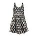 Free People Dresses | Free People Sleeveless Silver Metallic Jacquard Fit & Flare Mini Dress Size 6 | Color: Black/Silver | Size: 6