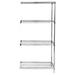 Wire Shelving Add-On Kit Chrome - 14 x 24 x 63 in.