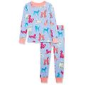 Hatley Mädchen Organic Cotton Long Sleeve Printed Pyjama Set Pyjamaset, Perfect Pups, 6 Jahre