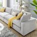 Commix Down Filled Overstuffed Performance Velvet 4-Seater Sofa