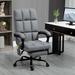 Vinsetto High-Back Vibration Massaging Office Chair, Reclining Office Chair with USB Port, Remote Control and Footrest