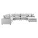 Commix Down Filled Overstuffed Velvet 7-Piece Sectional Sofa