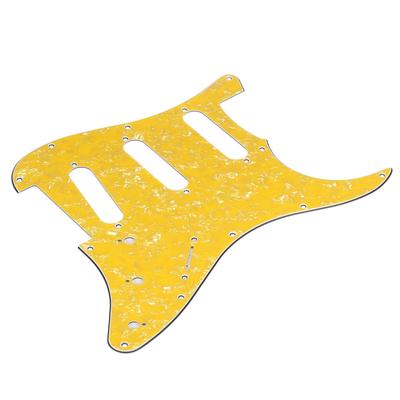 Guitar Pickguard 3 Single Coil Pickup for Guitar Yellow - 225*285*2.4mm