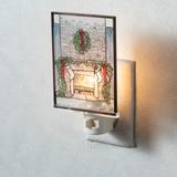 Fireplace Scene Nightlight Multicolor 6.25"H Glass - 3.75"L x 3.5"W x 6.25"H