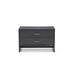 Modern Dark Gray Ash Nightstand with Two Drawers