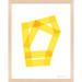 AllModern Jill Origami #44 by Abstract Lab - Picture Frame Graphic Art Paper in Yellow | 30 H x 24 W x 1.25 D in | Wayfair