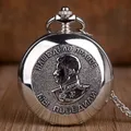 EquiUSSR-Montre de Poche Soldat en Argent Carimplantée Quartz Collier Pendentif Horloge Cadeaux