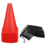 Uxcell 9 Plastic Soccer Cones Field Markers for Agility Sport Training Red 15 Pack