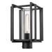 Trent Austin Design® Peay NB Post Mount - Outdoor In Natural Black w/ Clear Glass Shade Aluminium/Metal in Black/Gray | Wayfair