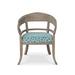 Barrel Chair - One Allium Way® Linen Barrel Chair Linen/Wood in Blue/Brown | 33.25 H x 30 D in | Wayfair 9BFB8D1EF30D4CF1AC0187C44682B4D8