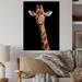Ebern Designs Close Up Portrait Of A Giraffe V - Farmhouse Wood Wall Art Décor - Natural Pine Wood in Black/Brown | 20 H x 12 W x 1 D in | Wayfair