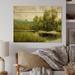 Winston Porter River In Rural Landscape II - Traditional Wood Wall Art Panels - Natural Pine Wood in Brown/Green | 8 H x 12 W x 1 D in | Wayfair