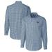 Men's Cutter & Buck Navy Auburn Tigers Easy Care Stretch Gingham Long Sleeve Button-Down Shirt