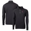 Men's Cutter & Buck Black Clemson Tigers Adapt Eco Knit Stretch Recycled Quarter-Zip Pullover Top