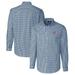 Men's Cutter & Buck Navy Gonzaga Bulldogs Easy Care Stretch Gingham Long Sleeve Button-Down Shirt