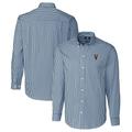 Men's Cutter & Buck Navy Virginia Cavaliers Vintage Easy Care Stretch Gingham Long Sleeve Button-Down Shirt