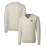 Men's Cutter & Buck Oatmeal UCF Knights Lakemont Tri-Blend V-Neck Pullover Sweater