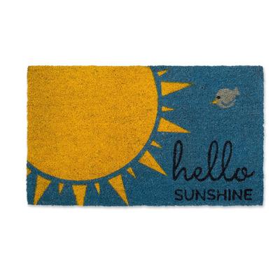 Hello Sunshine Doormat Floor Coverings by DII in Blue