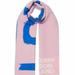 Burberry Accessories | Burberry London Logo Love Frosted Pink/Blue Scarf,Italy,Wool Silk,Nwt | Color: Blue/Pink | Size: Os