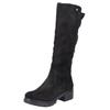 Winterstiefel RIEKER, Damen, Gr. 39, Normalschaft, schwarz, Textil, klassisch, Schuhe, Langschaftstiefel, Blockabsatz, mit Stretch