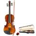 Violin 3/4 Full Size Solid Wood Fiddle Set for Adults Beginners Students with Violin Bow Hard Case with Hygrometer Rosinï¼ŒNatural color