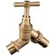 Outside Tap, 4PCS Outside 3/4" BSP Garden Hose Brass Bib Tap, Outdoor Garden Hose Tap, Double Check Valve, Manufactured to BS1010, Tested to 10 Bar, for Watering Irrigation Hose End
