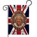 USA Decoration 13 x 18.5 in. Her Majesty QE II Sweet Life Sympathy Double-Sided Decorative Vertical Garden Flag for House Decoration Banner Yard Gift