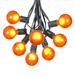 Novelty Lights 25 Foot G50 Outdoor Globe Patio String Lights - Set of 25 G50 Globe Bulbs Orange