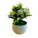 Artificial Mini Potted Plants Plastic Faux Fake Plants for Bathroom Home Office Desk Decorations Plant Pot Daffodil Pattern Simulated Flower Plastic Garden Yard Fake Potted Plant for Home
