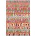 White 36 x 24 x 0.5 in Area Rug - Dash and Albert Rugs Paint Chip Abstract Hand Hooked Area Rug in Pink/Green/Brown | Wayfair DA1834-23