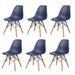 Corrigan Studio® Javahn Modern Shell Lounge Side Chair Plastic/Acrylic/Upholstered in Blue | 30.7 H x 18.11 W x 20.9 D in | Wayfair