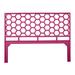 David Francis Furniture Hive Wicker/Rattan Open-Frame Headboard Wicker/Rattan in Pink/Black | 60 H x 1.5 D in | Wayfair B4201-K-S139