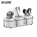 SR-HOME 4 Piece Ceramic Utensil Storage Set Ceramic in White | 4.5 H x 12.4 W x 4.5 D in | Wayfair SR-HOME5b41f1c